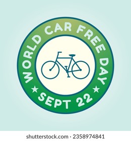 World Car Free Day design template good for celebration usage. car free day illustration. flat design. vector eps 10.