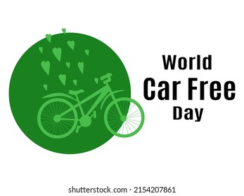 Día Mundial Libre de Automóviles, idea de ilustración vectorial de afiches, banners, volantes o postales