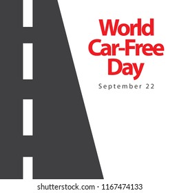 World Car Free Day Logo Vector Template Design Illustration
