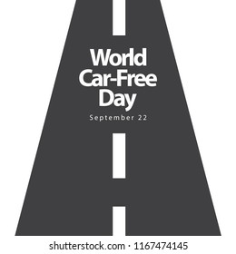 World Car Free Day Logo Vector Template Design Illustration