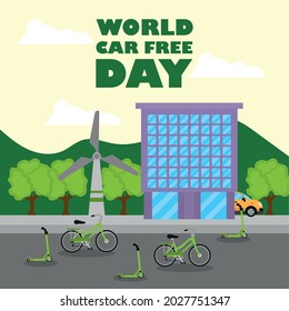 world car free day poster and decoration