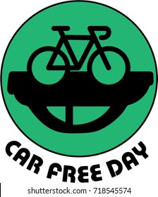 World Car free day, September 22 logo vector illustration