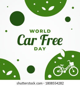World Car Free Day Vector Design Illustration