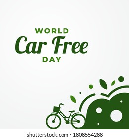 World Car Free Day Vector Design Illustration