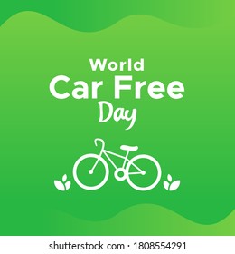 World Car Free Day Vector Design Illustration