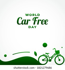 World Car Free Day Vector Design Illustration