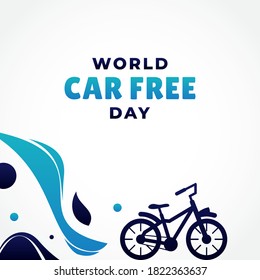 World Car Free Day Vector Design Illustration For Banner and Background