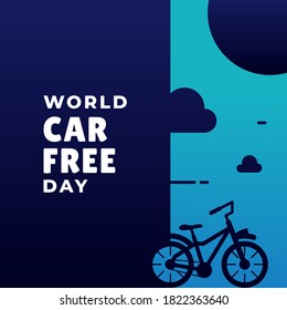 World Car Free Day Vector Design Illustration For Banner and Background