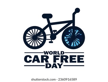 World Car Free day Vector illustration. Suitable for greeting card, poster and banner