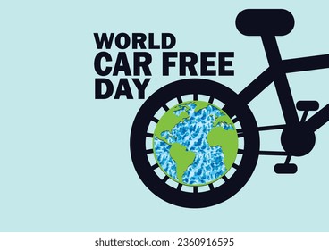 World Car Free day Vector illustration. Holiday concept. Template for background, banner, card, poster with text inscription. 