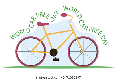 World car free day. vector illustration.