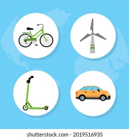 world car free icon set
