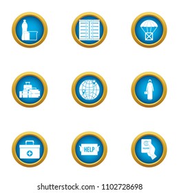 World care icons set. Flat set of 9 world care vector icons for web isolated on white background