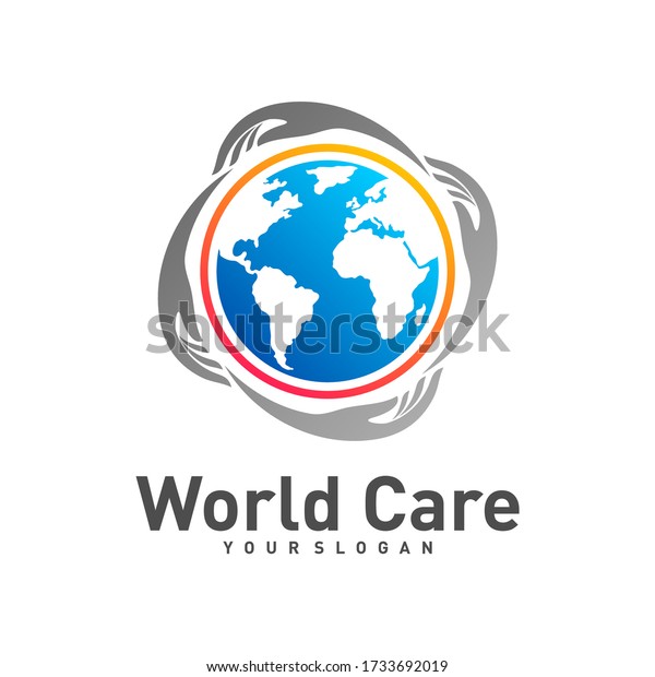 World Care Logo Design Template Vector Stock Vector (Royalty Free