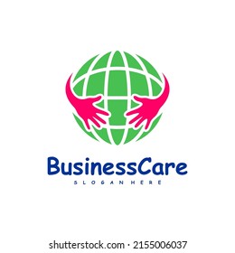 Vector de diseño del logo de World Care. Símbolo de icono. Ilustración de plantilla
