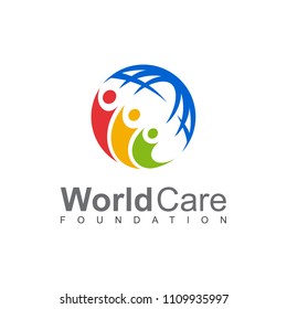 World Care Logo, Group Logo, Community Logo