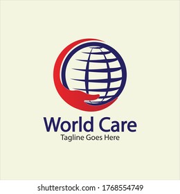 Vector de diseño de plantillas de logotipo de World Care, Emblem, Concepto de diseño, símbolo creativo, icono.