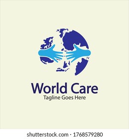 World Care Logo Template Design Vector, Emblem, Design Concept, Creative Symbol, Icon.