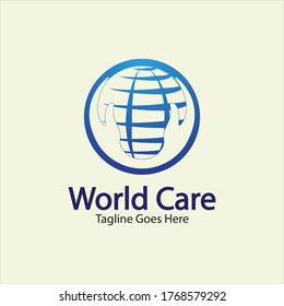 Vector de diseño de plantillas de logotipo de World Care, Emblem, Concepto de diseño, símbolo creativo, icono.