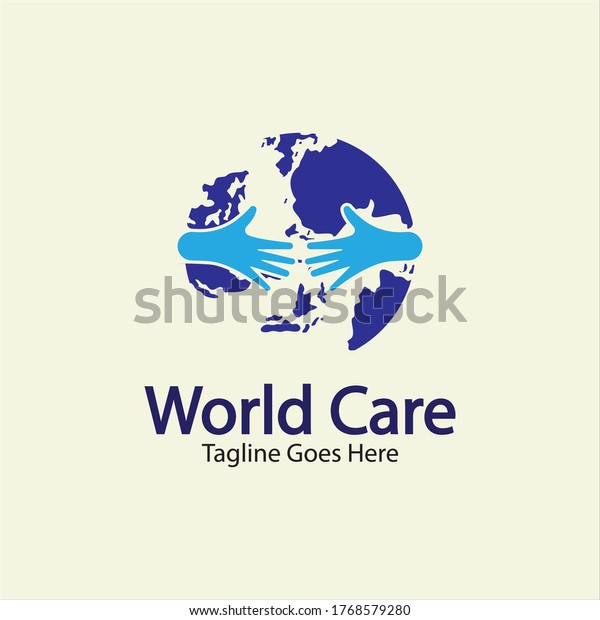 World Care Logo Template Design Vector Stock Vector (Royalty Free