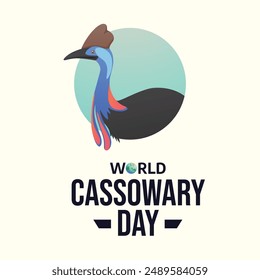 World Cassowary Day vector design template good for usage. Cassowary Day design. flat design. eps 10.