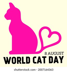 Welt-Katze-Tag, 8. August, Vektorgrafik