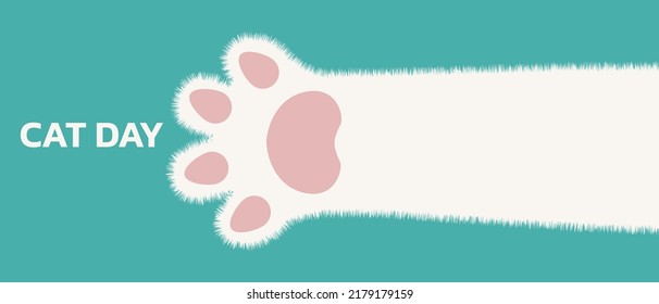 World Cat Day concept. Holiday concept. Template for background, Web banner, card, poster