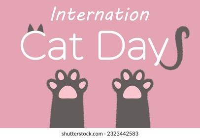 World Cat Day concept. Holiday concept. Template for background, Web banner, card, poster