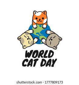 Ilustración de vectores del Día Mundial del Gato