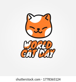 World Cat Day Vector Illustration