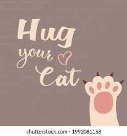 Welt-Katze-Tag. Vektorgrafik. Internationaler Urlaub - 8. August