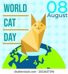 World Cat Day vector illustration