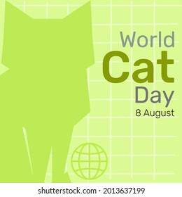 World Cat Day vector illustration