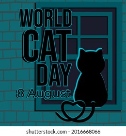 Welttag der Katzen - Vektorgrafik