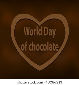 World Celebration chocolate. Vector illustration