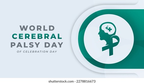 World Cerebral Palsy Day Celebration Vector Design Illustration for Background, Poster, Banner, Advertising, Greeting Card