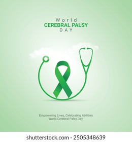 world cerebral palsy day. cerebral palsy day creative design for social media ads