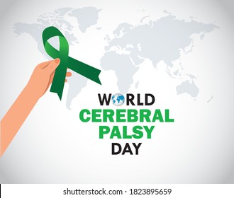 world cerebral palsy day. good for world cerebral palsy day celebration. vector illustration.