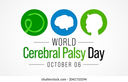 World Cerebral Palsy day is observed every year on October 6, CP is a group of disorders that affect a person's ability to move and maintain balance and posture. Vector illustration