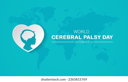 World Cerebral Palsy Day October 6 Background Vector Illustration