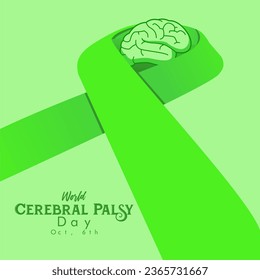 World Cerebral Palsy Day vector illustration.