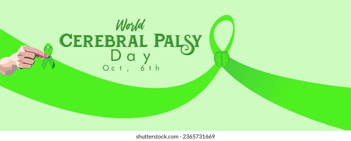 World Cerebral Palsy Day vector illustration.
