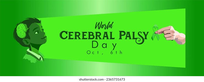 World Cerebral Palsy Day vector illustration.