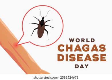 world chagas disease day background illustration in flat design