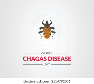 Diseño de ilustración de concepto de Vector del Día Mundial de la Enfermedad de Chagas