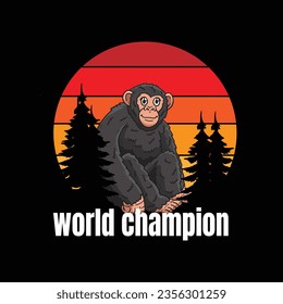 world champion  illustrations with patches for t-shirts and other uses