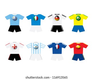 World champion soccer's teams t-shirts