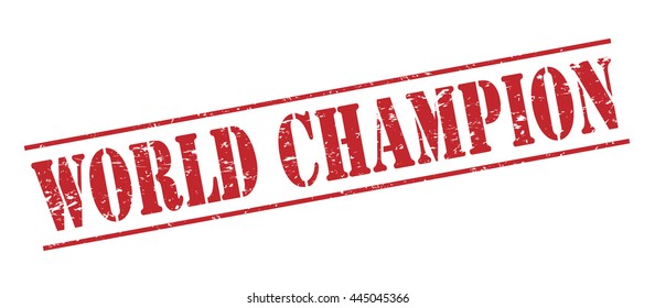 world champion vector stamp on white background