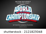 World championship 3D editable text effect template