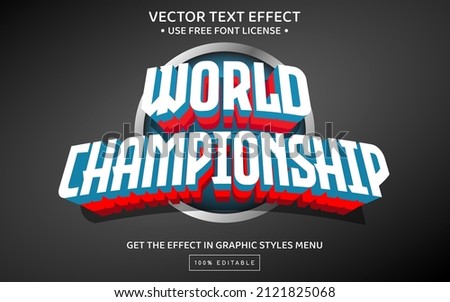 World championship 3D editable text effect template